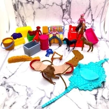 Toy Horse Variety Lot Various Brands Most Unbranded Horses Cowgirls Hay