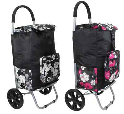 X Large Wheels check Shopping Trolley Light Weight Strong Folding Cart  Shopper UK