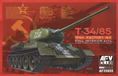 AFV Club AF35S55 1/35 T34/85 Full Interior with Clear Turret & Upper Hull   USA