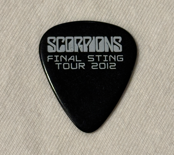 SCORPIONS GUITAR PICK PAWEL MACIWODA SIGNATURE 2012 FINAL STING