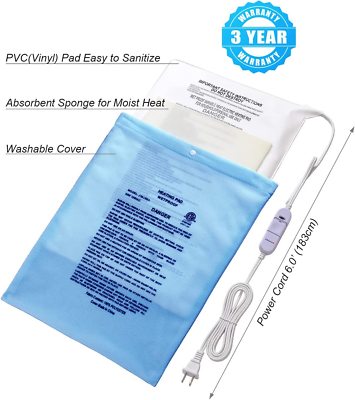 #ad #ad Stay on NO Auto Off Hot Heating Pad for Cramps and Back Pain Relief $25.90