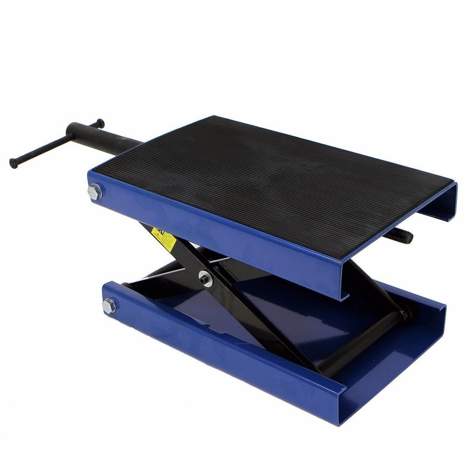 Stark USA Motorcycle ATV Wide Deck Scissor Lift Jack Crank Hoist Stand ...