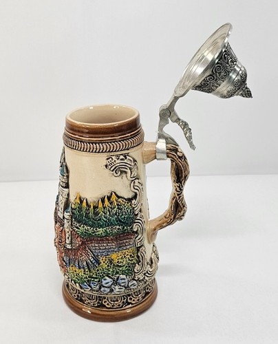 Vintage Germany King Handmade Beer Stein-9"+ Tall-Limited Edition No. 859 - Picture 4 of 16