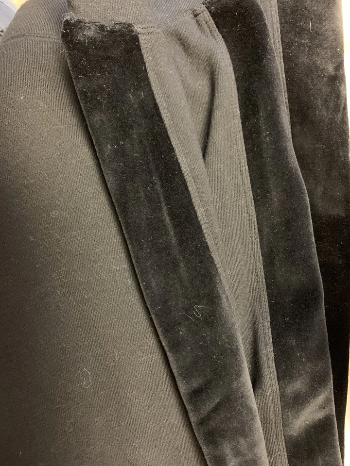 Pantalones de chándal Wilt para mujer a rayas de terciopelo negros talla mediana nuevos con etiquetas Foto 4 de 4