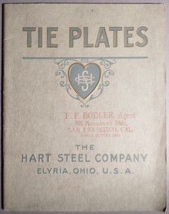 1910 Hart Steel Co Elyria OH Railroad RR Tie Plates & Spikes Catalog #4 B2-9