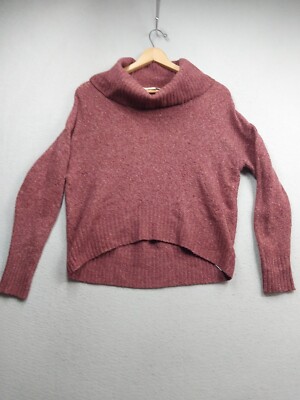 Michael Kors Sweater Womens Size Medium Cowl Neck Dark Red Pullover Loose