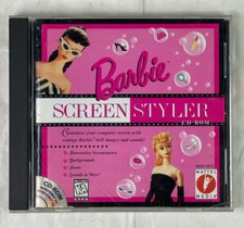 1997 Mattel Media Barbie Doll Screen Styler Computer PC Windows 95 3.1 CD Rom