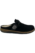 Earth Origins Warm-Lined Suede Clogs Eloise Black