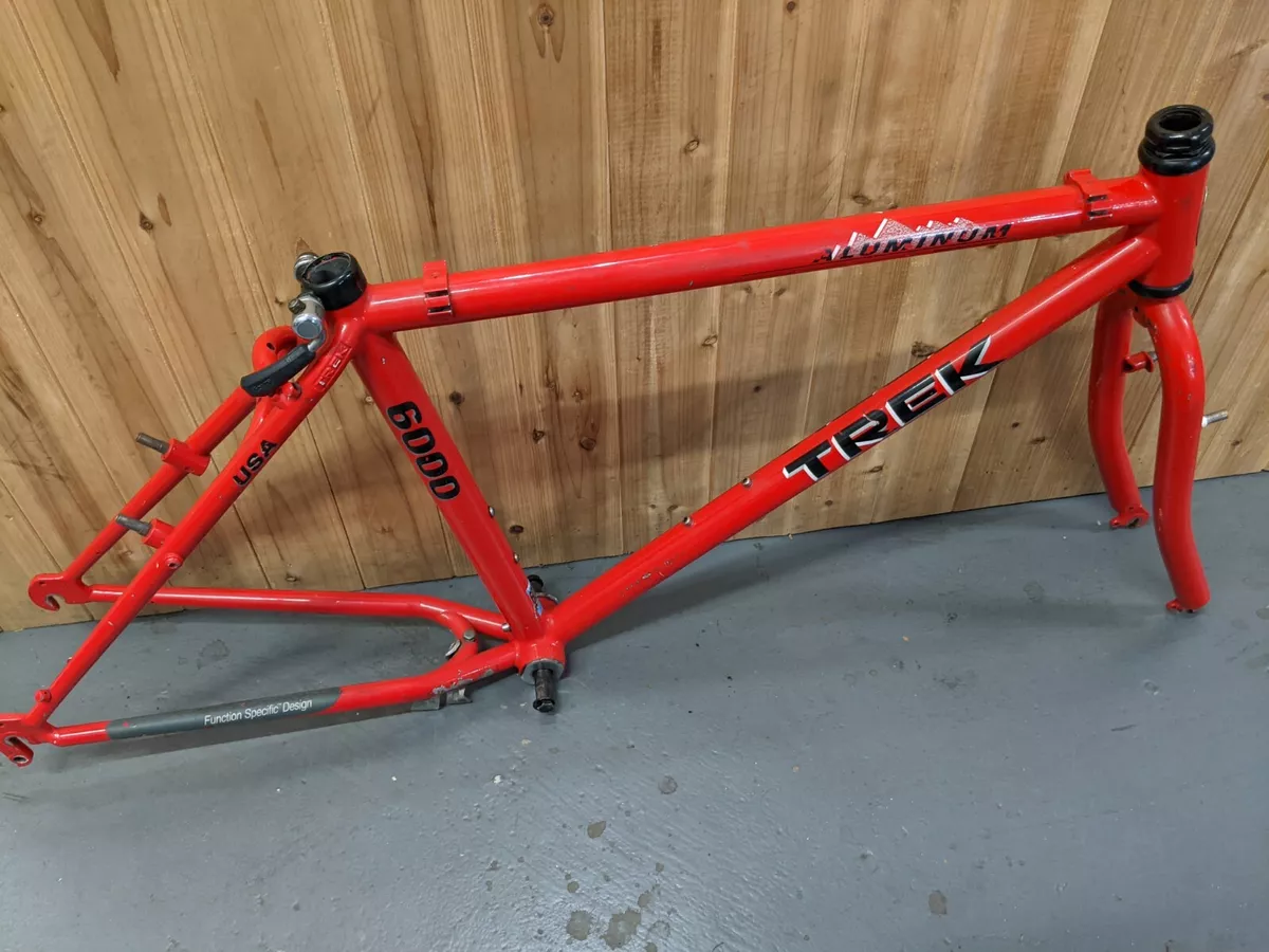 Trek 6000 Mountain Bike Red 17&#034; Aluminum w Fork 6061 T6 | eBay