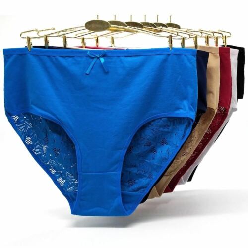 4 pcs/lot Women's panties underwear waist Cotton Lady briefs plus Large Size - Picture 1 of 14