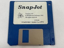 Vintage 1991 SnapJot Software 3.5" Floppy Disk Wildflower Version 3.01 PC/MAC