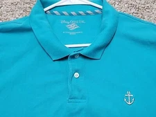DISNEY CRUISE LINE DCL GOLF MEN’S Teal Polo Shirt Logo 2XL 