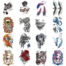 Waterproof Art Realistic Arm Sticker Woman Large Lion Temporary Men Tattoo Fake