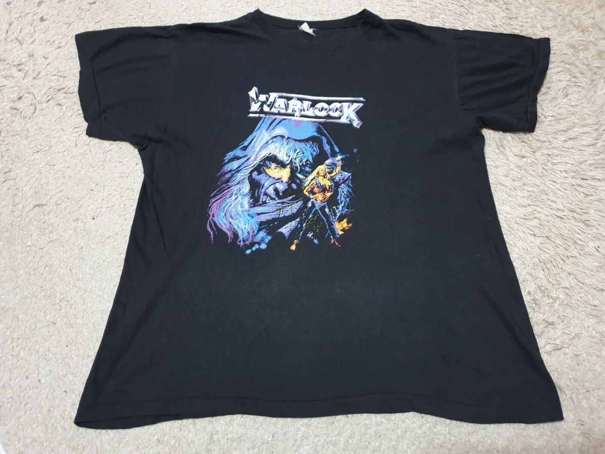 Rare vintage Warlock T shirt German heavy metal band Speed metal