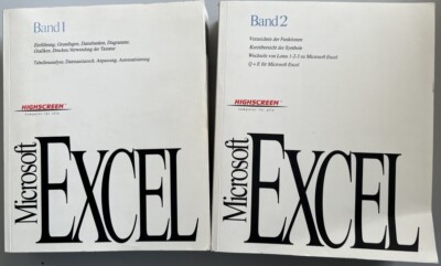 Microsoft Excel 4.0 Band 1. & 2  ( 1992) Handbücher