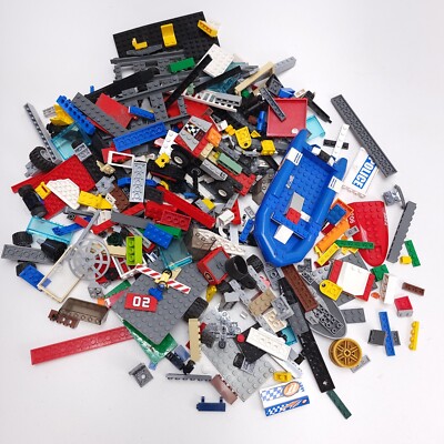 LEGO 2 lbs Pounds Random Parts Pieces Boat Wheels Building Blocks Bulk Lot