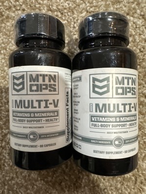Lot 2 UNITS- MTN OPS MULTI-V Vitamins & Minerals 60 Caps. Full body support