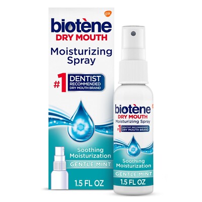 Biotene Oral Dry Mouth Moisturizing Spray Soothes Sugar free alcohol free 1.5 oz