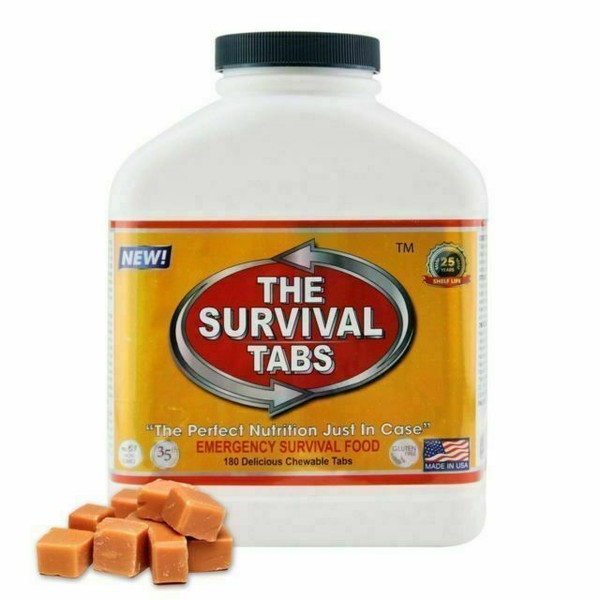 The Survival Tabs 15 Day Butterscotch Food Supply 180 Tablets for