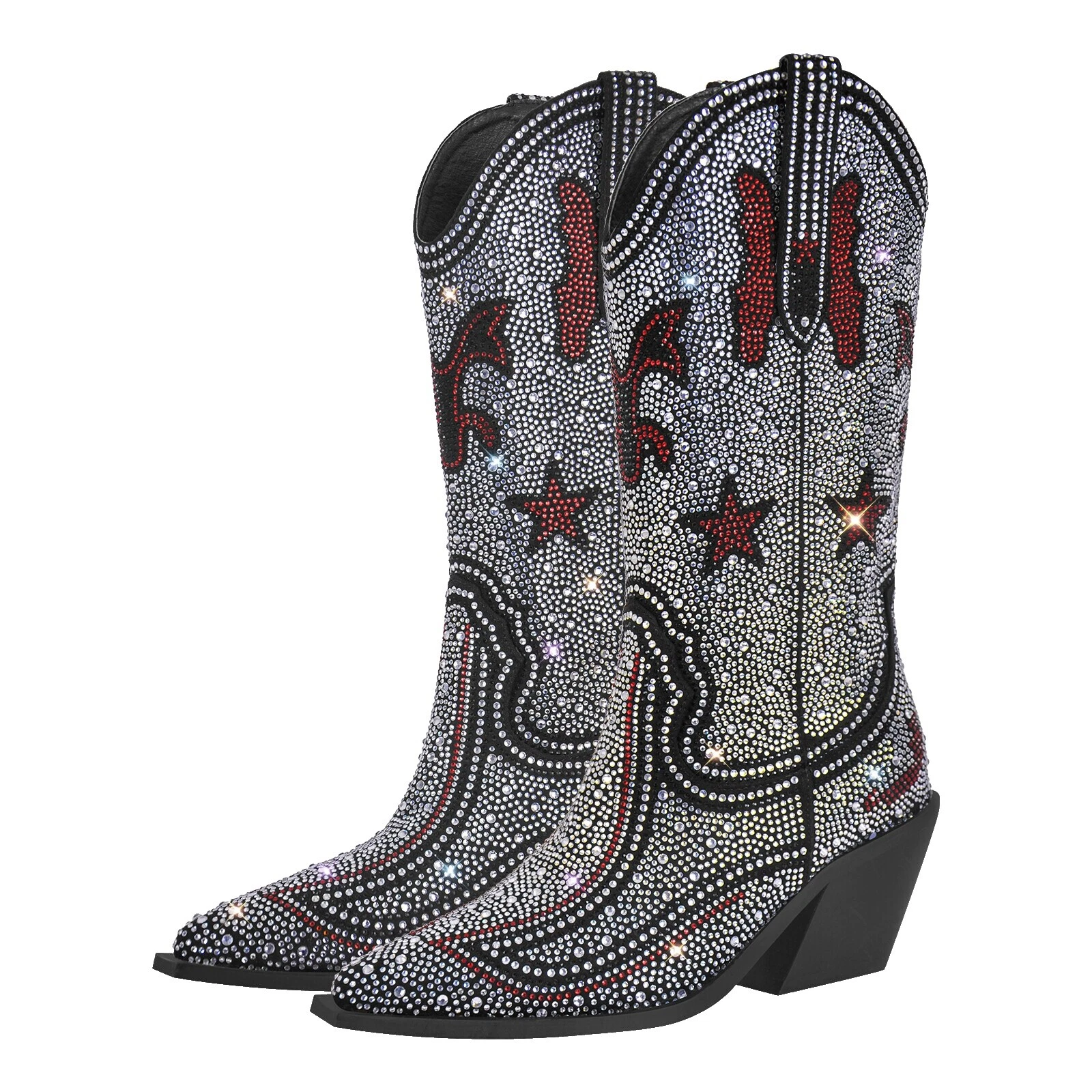 Botas sólido con tachuelas para mujer Western