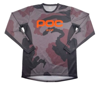 POC Men's MTB Downhill Mountain Bike Camo L/S Jersey Size Small