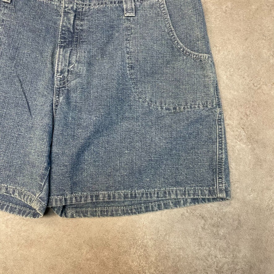 Levis Denim Shorts Womens Jorts USA Baggy 90s Vintage Bottoms, Blue 30" image 3