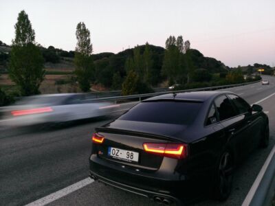 Rear Window sunblind Roof Spoiler cover For Audi A6 S6 C7 4G