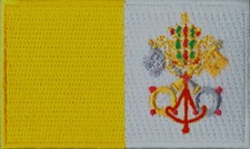 5 Pcs Vatican City Flag Embroidered Patches 2.5"x1.5" iron-on