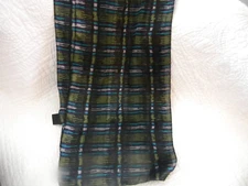 Cejon semi sheer Rectangle scarf-Green,Purple,Blue, White, and Black-Polyester