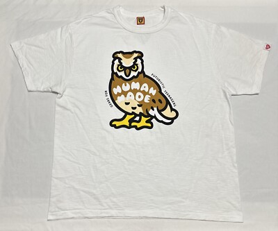 Human Made Graphic T-Shirt #04 'White' Owl Japanese Size Large Cotton Clean