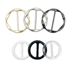 6 PCS Scarf Ring and Slides for Scarves T Shirt Tie Clips for Women Shirt Wai...
