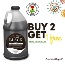 Liquid Black Soap Half Gallon African Soap Natural Wash Face Body Hair Shampoo