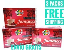 3 Packs TE DE JAMAICA HIBISCUS 75 BAGS 0.03 EACH ANTIOXIDANT Made in Mexico