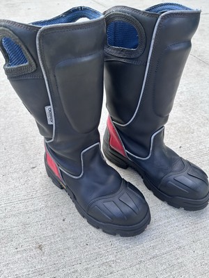 FIRE DEX FDXL100 9M FIREFIGHTING LEATHER BUNKER BOOTS