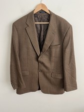 VTG Polo Ralph Lauren Chaps Lambs Wool Mens Blazer Sport Coat 46 R Brown 2 Buttn