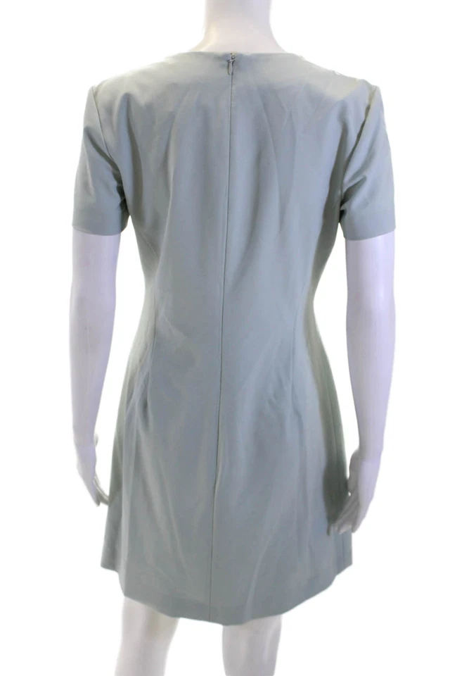 Теория женщин оболочка платье серый короткий рукав крюк и глаз колена длина размер 4 - Изображение 3 из 4