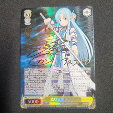 Signed Weiss Schwarz Sword Art Online Re:Edit SAO/S47-102SP SP Asuna