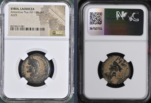 Antoninus Pius Ancient Roman Provincial 138-161AD Tyche NGC Certified Genuine