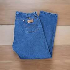 Wrangler Jeans Men's 42x30 Blue 13MWZPW Cowboy Cut Western Denim - EUC