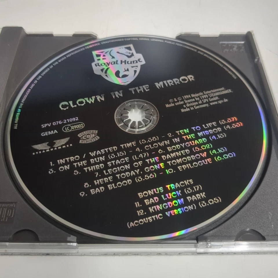 Royal Hunt Clown in the Mirror RARE/OOP CD 1994 Majestic SPC Steamhammer Foto 3 de 4