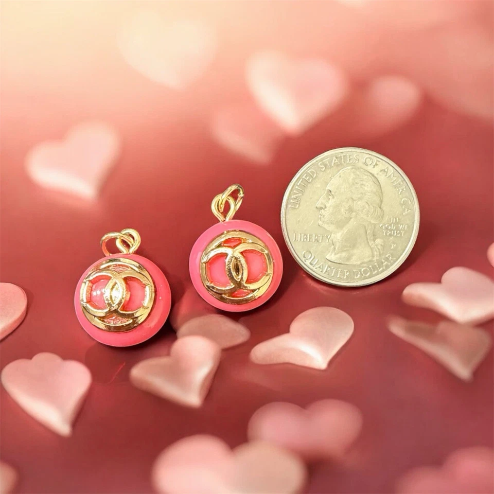 香奈儿拉链纽扣小饰品 2 件套树脂套装 — 第 2/3 张图片