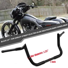 10" Meathook Ape Hanger Handlebar Fits For Harley Electra Glide Classic FLHTC