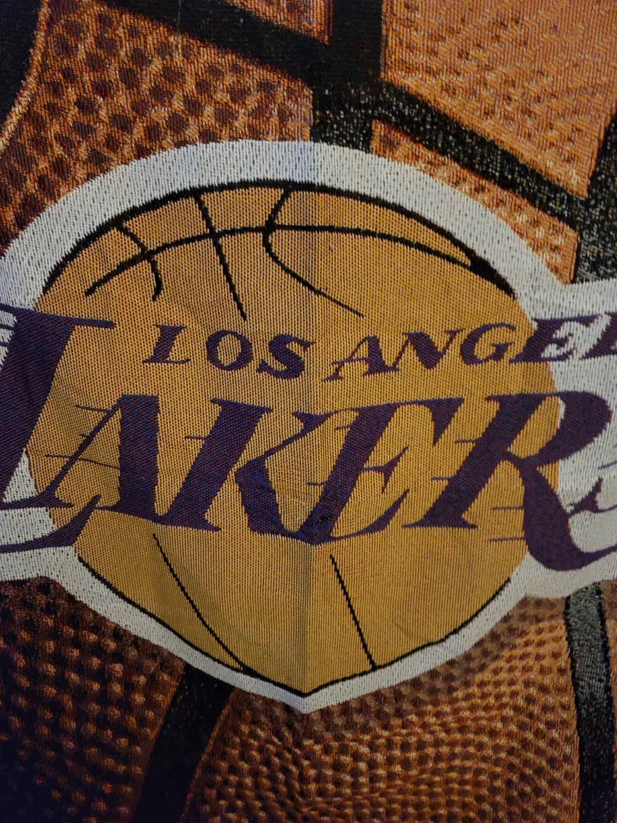 Los Angeles Lakers NBA Basketball Woven Throw Blanket 60x46 New