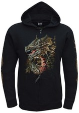 Unisex Zip Hoodie Brown Dragon Black Gothic Fantasy 3D Graphic S-5XL