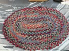 Antique handmade Braided Rag Rug Farmhouse Cottage Porch Runner Decor 44” — photo 1