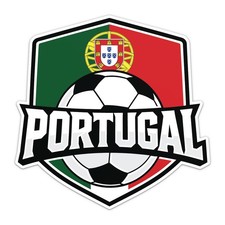Portugal Flag Soccer National Football Team Sticker Car Bumper Vinyl Decal