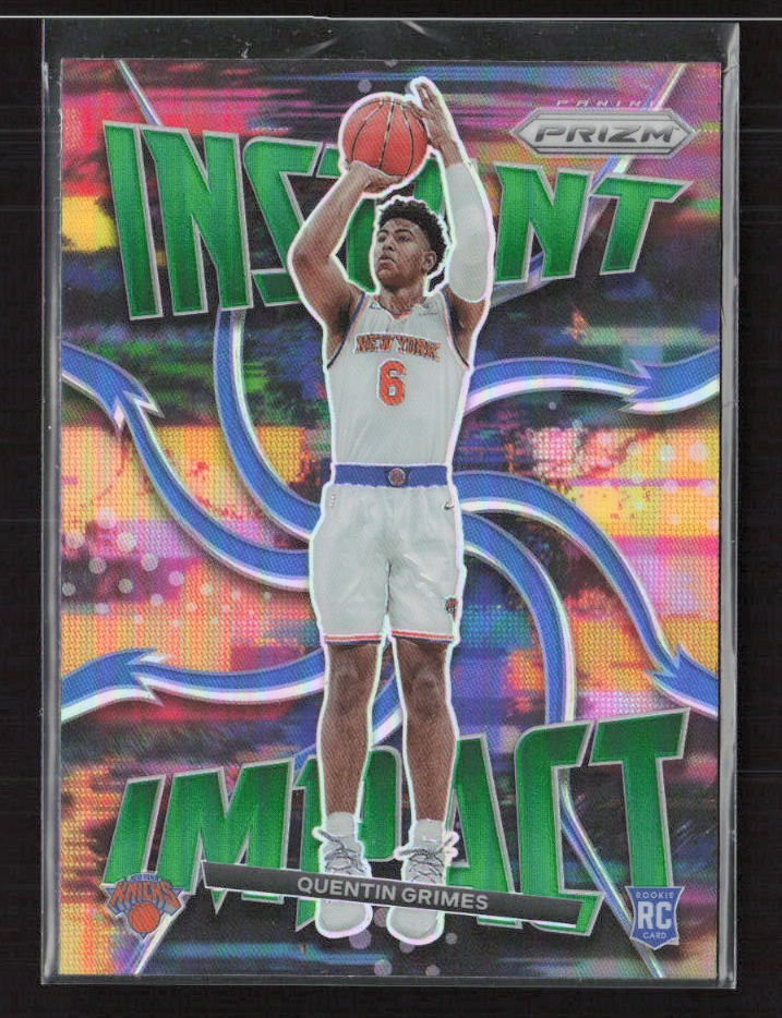 2021-22 Panini Prizm #21 Quentin Grimes Instant Impact Green RC Knicks (B1)
