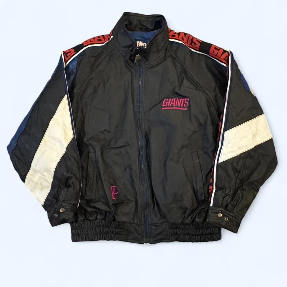 New York Giants vintage Pro player leather 2xL jacket #NFL #Giants - Image 2 of 4