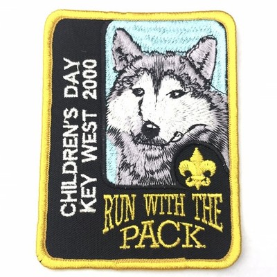 Childrens Day Key West 2000 Wolf Run With The Pack Big Patch BSA Vintage