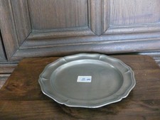 Rarität kleiner alter Zinn Barock Teller gemarkt 3 Zinnstempel Wappen Engel